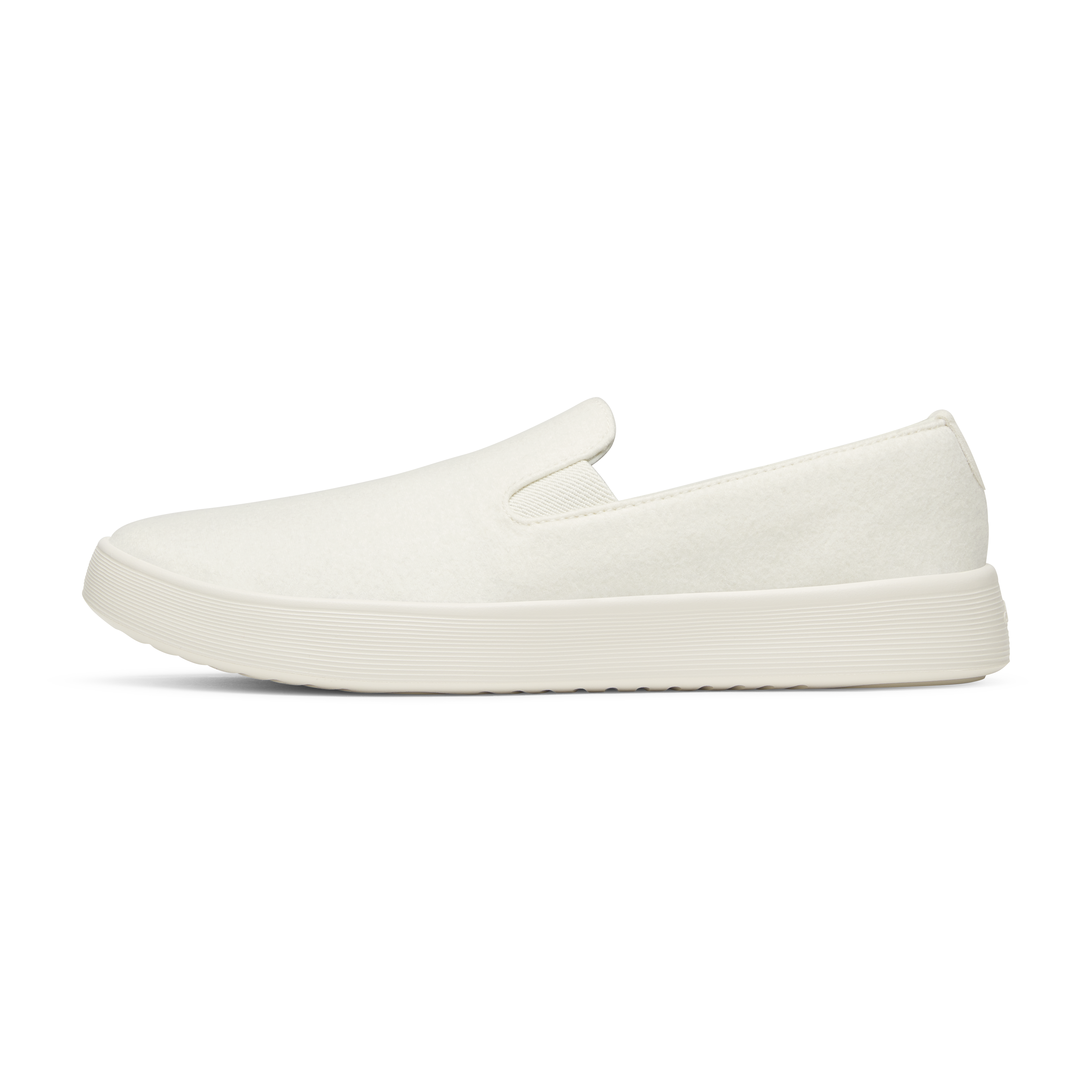 Men's Wool Cruiser Slip On - Natural White (Natural White Sole)