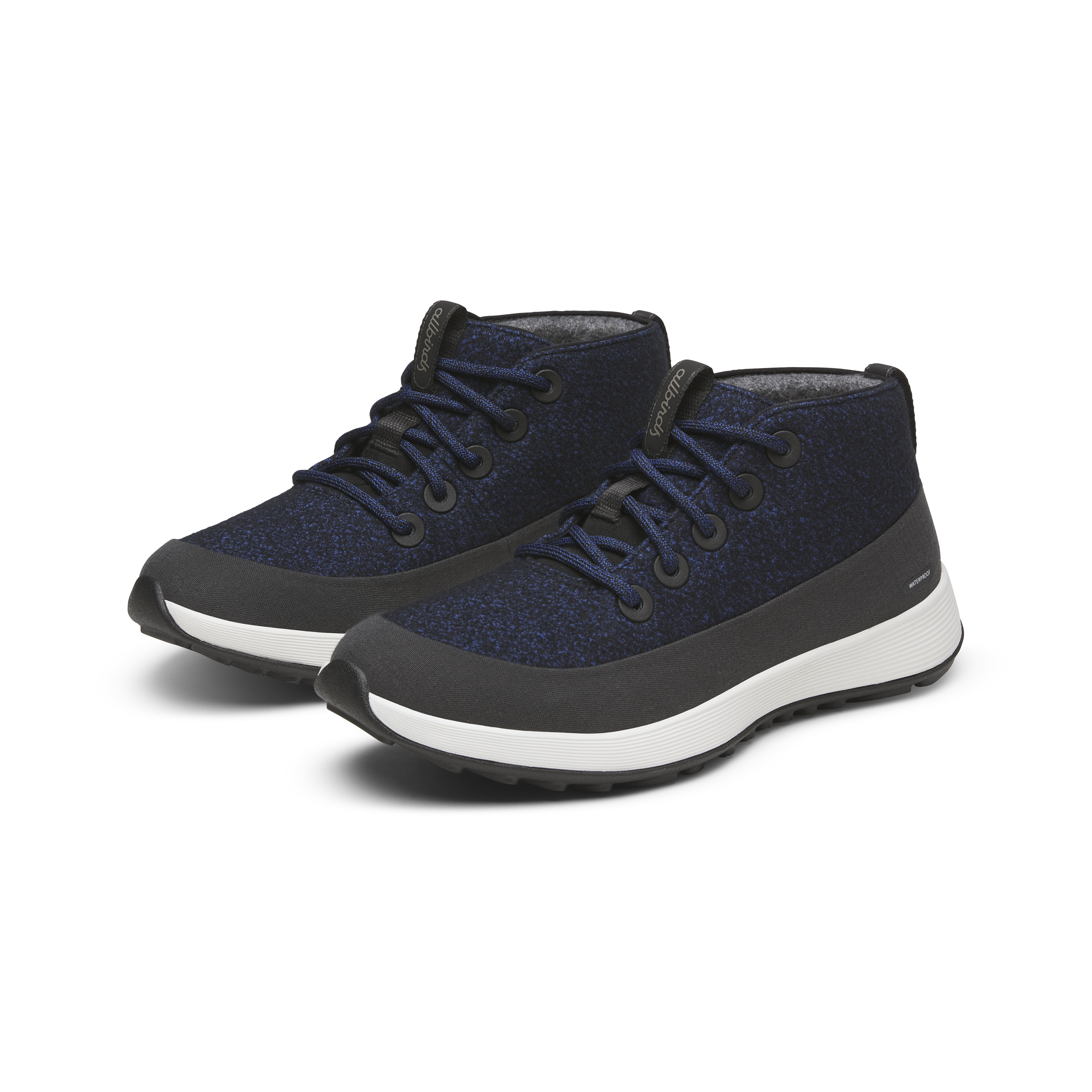 Men's Wool Runner NZ Mid Waterproof - Natural Black/Royal Blue (Barely Grey Sole) - Image 5